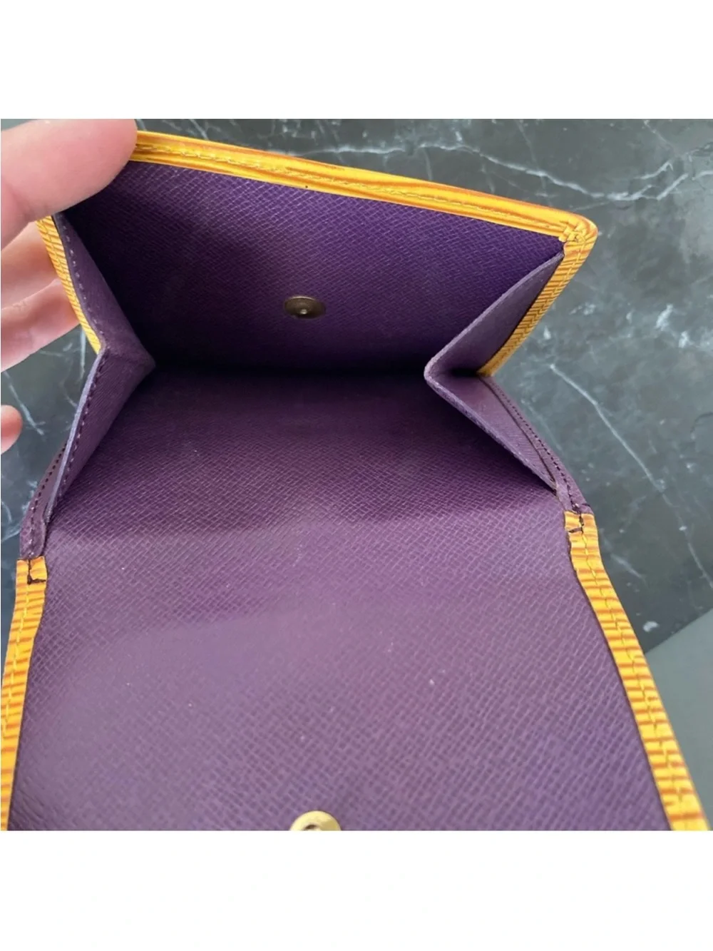 Louis Vuitton Yellow Epi Leather Small Bi-Fold Wallet